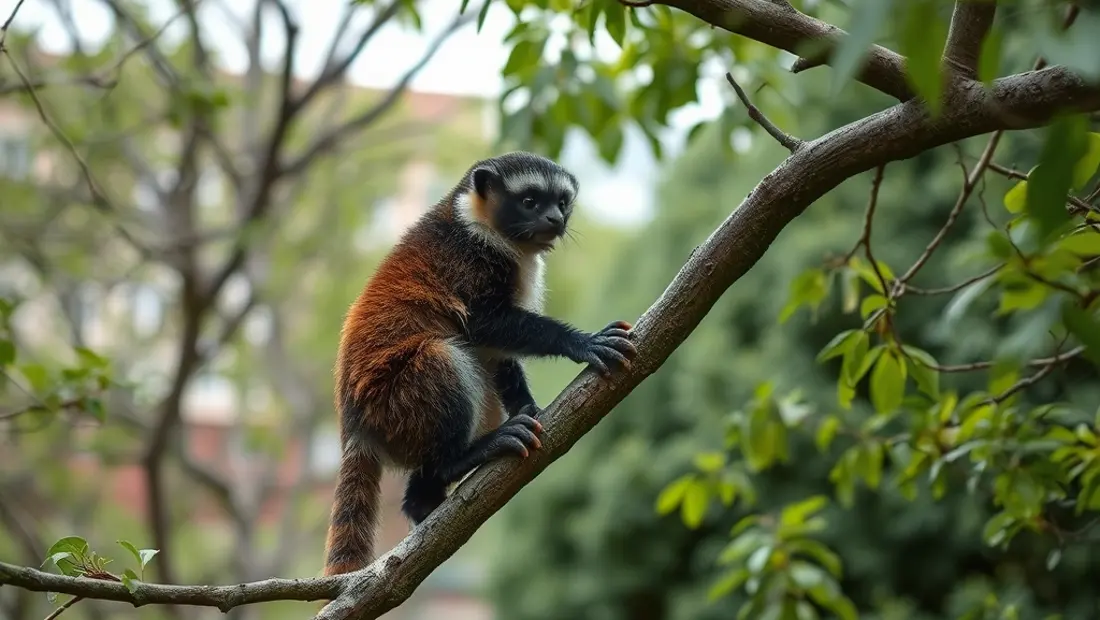 Frelon asiatique sur une branche d'arbre