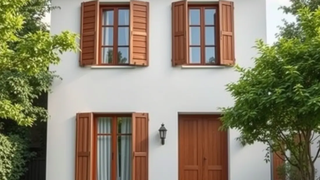 Maison de style moderne avec façade blanche.